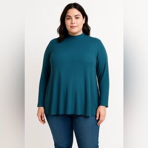 Lane‎ Bryant Mock Neck Long Sleeve Top size 22/24